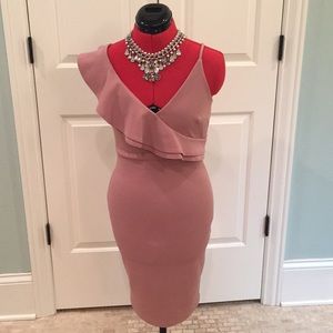 Soprano Form Fitting Dusty Mauve Dress